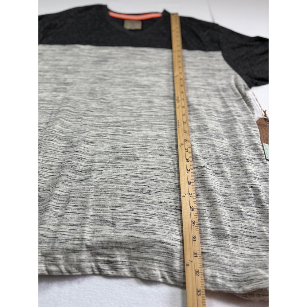 Hudson & Barrow Mens 3X Gray Space Dye Colorblock V-Neck T-Shirt NWT Big & Tall - Picture 6 of 7